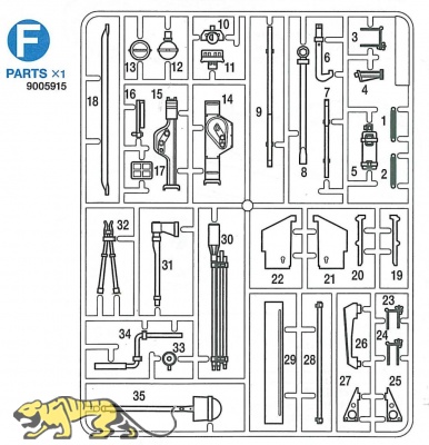 F Parts (F1-F35) for Tamiya Panzer IV Ausf. J (56026) 1:16