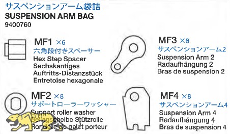 Suspension Arm Bag for Tamiya Panzer IV Ausf. J (56026)