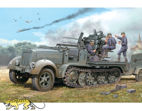 2cm Flakvierling 38 auf Selbstfahrlafette (Sd.Kfz. 7/1 early Version) - 1/35