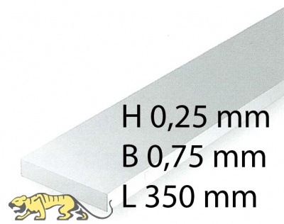 Plastic-Stripes - 0,25 x 0,75 x 350 mm (10 Pcs.)