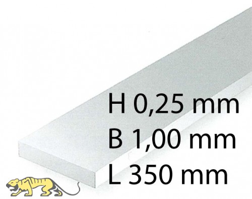 Plastik-Streifen - 0,28 x 1,00 x 350 mm (10 Stück)