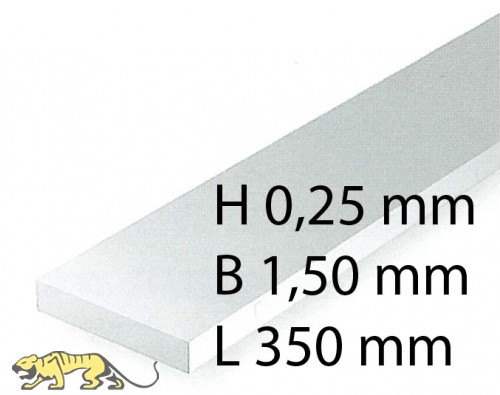 Plastik-Streifen - 0,28 x 1,50 x 350 mm (10 Stück)