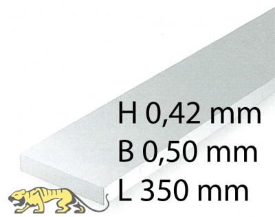 Plastik-Streifen - 0,42 x 0,50 x 350 mm (10 Stück)