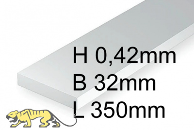 Plastik-Streifen - 0,42 x 3,20 x 350 mm (10 Stück)