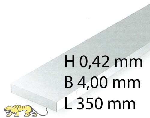 Plastik-Streifen - 0,42 x 4,00 x 350 mm (10 Stück)