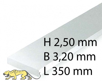 Plastik-Streifen - 2,50 x 3,20 x 350 mm (7 Stück)