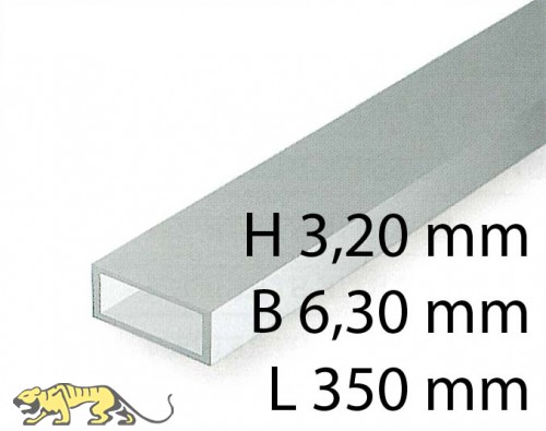 Rectangular Tubings - 3,20 x 6,30 x 350 mm (3 Pcs.)