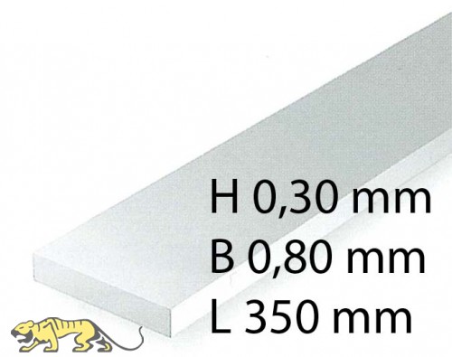 H0 Scale Strips - 0,30 x 0,80 x 350 mm (10 Pcs.)