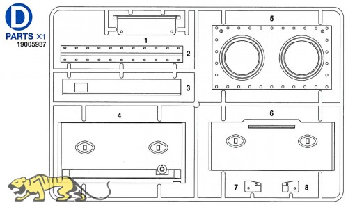 D Parts (D1-D8) for Tamyia KV-1 / KV-2 (56028, 56030) 1:16