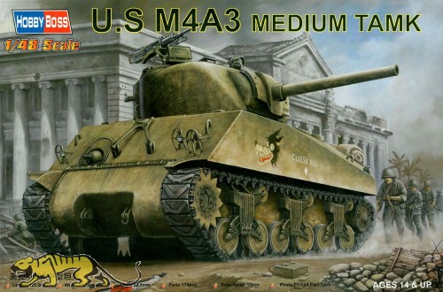 U.S. M4A3 Medium Tank Sherman - 1:48