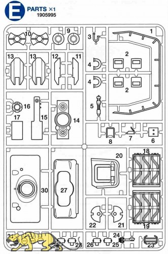 E Teile (E1-E31) für Tamiya M51 Super Sherman (56032) 1:16