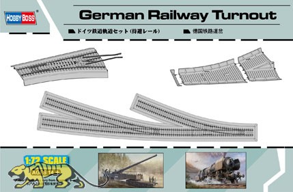 Deutsches Bahngleis - Weiche / Weichen - 59cm - 1:72