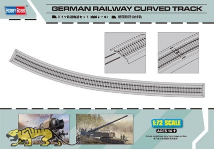 Deutsches Bahngleis - Kurve - 110cm - 1:72