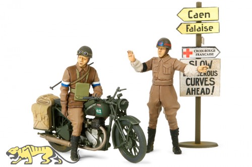 Britisches BSA M20 Motorrad mit Military Police Set - 1:35