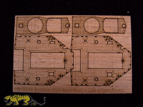 Wooden Deck for 1/350 DKM Destoyer Z-39 - Dragon 1037 - 1/350