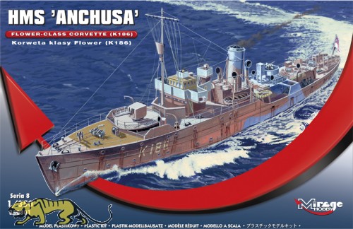 Flower Class Corvette K186 - HMS Anchusa - 1/350