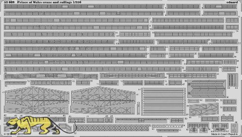 PE Railings & Crane Parts for 1/350 HMS Prince of Wales - Tamiya 78011 - 1/350