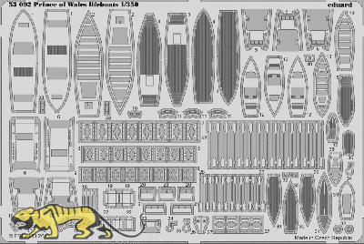 Photo-Etched Parts Lifeboats for 1/350 HMS Prince of Wales  - Tamiya 7801 - 1/350