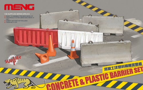 Beton & Plastik Barrieren / Concrete & Plastic Barrier Set - 1:35