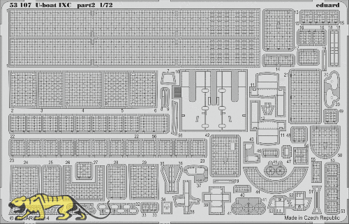 Photo-Etched Parts - Part 2 for 1/72 DKM U-Boat Type IX C - Revell 051 - 1/72