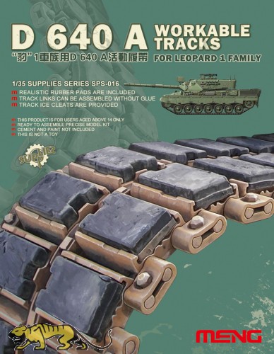 D 640A workable link track for Leopard 1 Family - 1/35