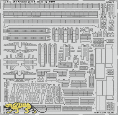 Photo-Etched Parts - Main Top for 1/200 USS Arizona  - Trumpeter 03701 - 1/200