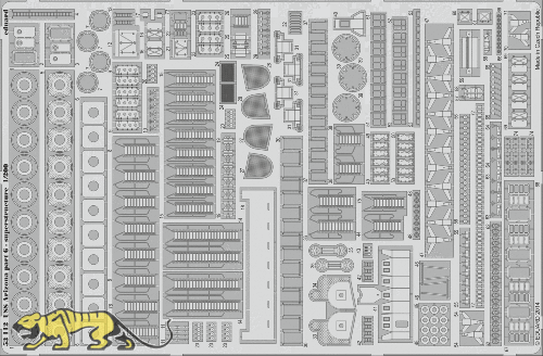 Fotoätzteile Aufbauten für 1:200 USS Arizona - Trumpeter 03701 - 1:200