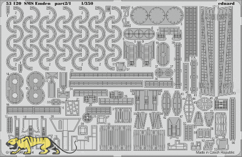 Fotoätzteile Part 2 für 1:350 SMS Emden - Revell 05500 - 1:350