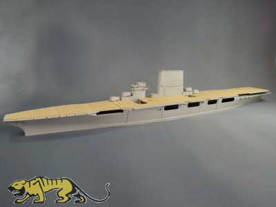 Holzdeck für 1:350 USS Saratoga CV-3 - Trumpeter 05607 - 1:350