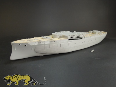 Holzdeck für 1:350 USS New York BB-34 - Trumpeter 05339 - 1:350