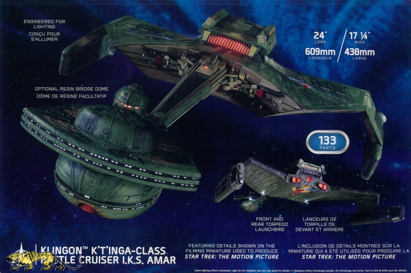 Star Trek Klingon K't'inga Class Battle Cruiser Iks Amar - 1 350 Polar 