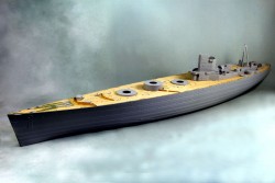 Holzdeck für 1:200 RN HMS Nelson inkl. Fotoätzteilen - Trumpeter 03708 - 1:200