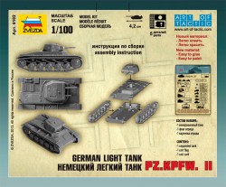 Panzerkampfwagen II - German Light Tank - 1/100