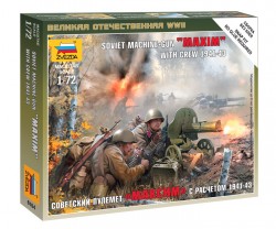 Maxim with Crew - Soviet Machine-Gun - 1941-1943 - 1/72