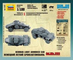 Sd.Kfz. 222 - German light Armored Car - 1/100