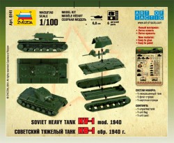 KV-1 - Soviet Heavy Tank - Model. 1940 with L-11 Gun - 1/100