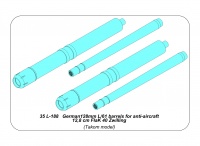 12,8cm Flak 40 Zwilling - Aluminium Geschützrohre