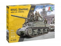 M4A1 Sherman with US Infantry - 1/35