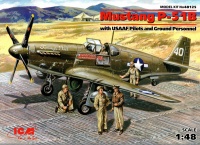 Mustang P-51B - with USAAF Pilots and Ground Personnel - 1/48