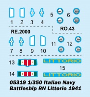 RN Littorio - 1941 - Italienisches Schlachtschiff - 1:350