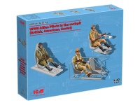 WWII Allied Pilots in the Cockpit - British, American, Soviet - 1/32