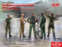 US Pilots & Ground Personnel - Vietnam War - 5 Figures - 1/48