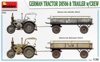 German Tractor D8506 with Cargo Trailer and Crew - 1/35