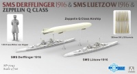 SMS Derfflinger & SMS Luetzow - 1916 & Q-Class Zeppelin - Limited Edition - 1/700