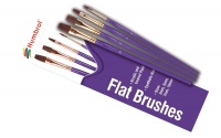 Flat Brush Pack Sizes 3, 5, 7, 10