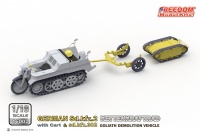 Sd.Kfz. 2 - Kettenkraftrad - Typ HK 101 mit Anhänger & Sd.Kfz. 302 - Goliath - 1:16