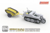 Sd.Kfz. 2 - Kettenkraftrad - Typ HK 101 mit Anhänger & Sd.Kfz. 302 - Goliath - 1:16