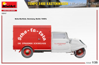 Tempo E400 Kastenwagen - 3 Wheel Delivery Box Track - 1/35