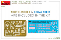 German 7,5cm Anti-Tank Gun Pak 40 - late with Crew - 1/35