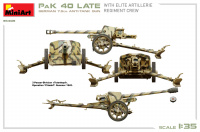 German 7,5cm Anti-Tank Gun Pak 40 - late with Crew - 1/35